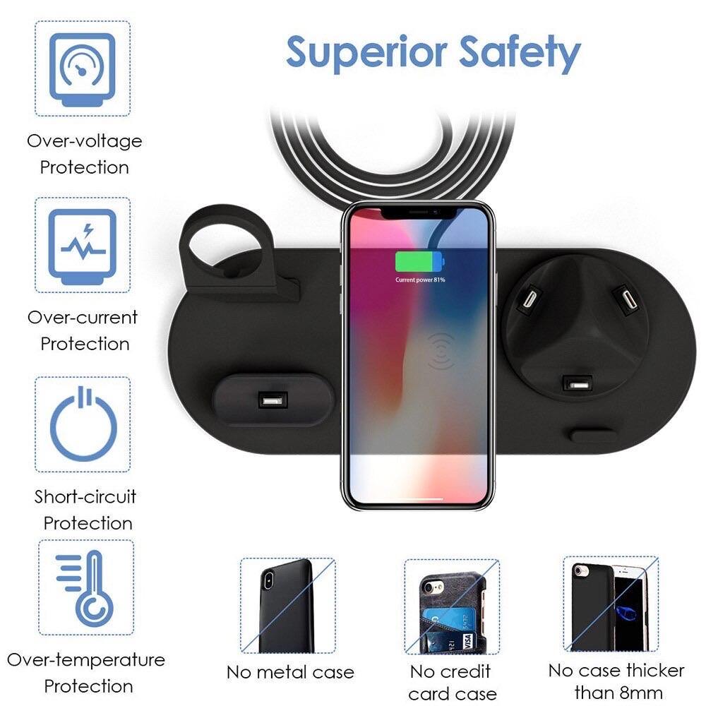 6 in 1 Wireless Charging Dock Station