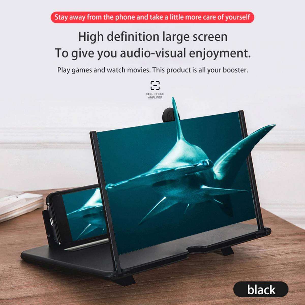 Anti-Radiation 12 Inches Mobile Phone 3D Screen Magnifier